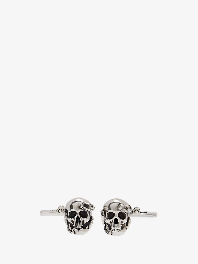 Gemelos Alexander McQueen Skull And Snake Hombre - Plateados - Mexico 594-CGPAYX